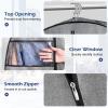 imageMISSLO 60quot Heavy Duty Long Garment Bags for Travel Monogrammed Dress Bag Waterproof Oxford Fabric Wedding Dress Cover for Gowns BlackGray