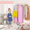 imageMISSLO 60quot Heavy Duty Long Garment Bags for Travel Monogrammed Dress Bag Waterproof Oxford Fabric Wedding Dress Cover for Gowns BlackPink