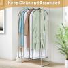 imageMISSLO 65quot Clear Garment Bags for Hanging Clothes 4quot Gusseted Dress Bags for Gowns Long Dress Cover for Closet Storage Dress Protector Bag 2 Packs3