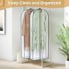 imageMISSLO 65quot Clear Garment Bags for Hanging Clothes 4quot Gusseted Dress Bags for Gowns Long Dress Cover for Closet Storage Dress Protector Bag 2 Packs2