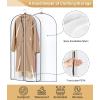 imageMISSLO 65quot Clear Garment Bags for Hanging Clothes 4quot Gusseted Dress Bags for Gowns Long Dress Cover for Closet Storage Dress Protector Bag 2 Packs2