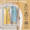 imageMISSLO 65quot Clear Garment Bags for Hanging Clothes 4quot Gusseted Dress Bags for Gowns Long Dress Cover for Closet Storage Dress Protector Bag 2 Packs2