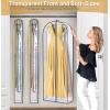 imageMISSLO 65quot Clear Garment Bags for Hanging Clothes 4quot Gusseted Dress Bags for Gowns Long Dress Cover for Closet Storage Dress Protector Bag 2 Packs3