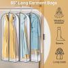 imageMISSLO 65quot Clear Garment Bags for Hanging Clothes 4quot Gusseted Dress Bags for Gowns Long Dress Cover for Closet Storage Dress Protector Bag 2 Packs3