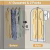 imageMISSLO 65quot Clear Garment Bags for Hanging Clothes 4quot Gusseted Dress Bags for Gowns Long Dress Cover for Closet Storage Dress Protector Bag 2 Packs2