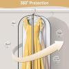 imageMISSLO 65quot Clear Garment Bags for Hanging Clothes 4quot Gusseted Dress Bags for Gowns Long Dress Cover for Closet Storage Dress Protector Bag 2 Packs2