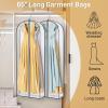 imageMISSLO 65quot Clear Garment Bags for Hanging Clothes 4quot Gusseted Dress Bags for Gowns Long Dress Cover for Closet Storage Dress Protector Bag 2 Packs2