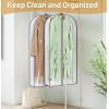 imageMISSLO 65quot Clear Garment Bags for Hanging Clothes 4quot Gusseted Dress Bags for Gowns Long Dress Cover for Closet Storage Dress Protector Bag 2 Packs2