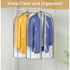 imageMISSLO 65quot Clear Garment Bags for Hanging Clothes 4quot Gusseted Dress Bags for Gowns Long Dress Cover for Closet Storage Dress Protector Bag 2 Packs2