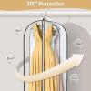 imageMISSLO 65quot Clear Garment Bags for Hanging Clothes 4quot Gusseted Dress Bags for Gowns Long Dress Cover for Closet Storage Dress Protector Bag 2 Packs2