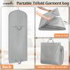 imageMISSLO 65quot Foldable Garment Bags for Hanging Clothes Travel Waterproof Dress Bags for Gowns Long for Closet Storage Dress Protector Bag for Gowns Suits Coats Grey 2 Packs65 inch