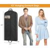 imageMISSLO 65quot Long Garment Bags for Travel Dress Bags Wedding Dress Cover Waterproof Clothing Bags Storage Traveling Clothes Protector for Closet Wardrobe Bags 2 Packs for Gowns Tuxedos Coats Black1