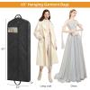 imageMISSLO 65quot Long Garment Bags for Travel Dress Bags Wedding Dress Cover Waterproof Clothing Bags Storage Traveling Clothes Protector for Closet Wardrobe Bags 2 Packs for Gowns Tuxedos Coats Black1