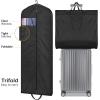 imageMISSLO 65quot Long Garment Bags for Travel Dress Bags Wedding Dress Cover Waterproof Clothing Bags Storage Traveling Clothes Protector for Closet Wardrobe Bags 2 Packs for Gowns Tuxedos Coats Black3