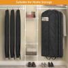 imageMISSLO 65quot Long Garment Bags for Travel Dress Bags Wedding Dress Cover Waterproof Clothing Bags Storage Traveling Clothes Protector for Closet Wardrobe Bags 2 Packs for Gowns Tuxedos Coats Black1
