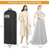 imageMISSLO 65quot Long Garment Bags for Travel Dress Bags Wedding Dress Cover Waterproof Clothing Bags Storage Traveling Clothes Protector for Closet Wardrobe Bags 2 Packs for Gowns Tuxedos Coats Black2