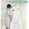imageMISSLO 70quot Bridal Wedding Gown Dress Garment Bag with Accessories Pouch Large Travel Garment Cover 8quot Gusset WhiteBeige