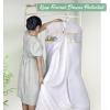imageMISSLO 70quot Bridal Wedding Gown Dress Garment Bag with Accessories Pouch Large Travel Garment Cover 8quot Gusset WhiteWhite