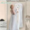 imageMISSLO 70quot Bridal Wedding Gown Dress Garment Bag with Accessories Pouch Large Travel Garment Cover 8quot Gusset WhiteWhite