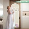 imageMISSLO 70quot Wedding Dress Garment Bag with Bride Tote Bag 8 Gusseted Wedding Dress Bags for Gowns Long 4 Pockets Dress Cover for Women PinkBeige