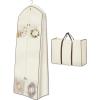 imageMISSLO 70quot Wedding Dress Garment Bag with Bride Tote Bag 8 Gusseted Wedding Dress Bags for Gowns Long 4 Pockets Dress Cover for Women PinkBeige