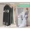imageMISSLO 70quot Wedding Dress Garment Bag with Bride Tote Bag 8 Gusseted Wedding Dress Bags for Gowns Long 4 Pockets Dress Cover for Women PinkBlack