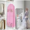 imageMISSLO 70quot Wedding Dress Garment Bag with Bride Tote Bag 8 Gusseted Wedding Dress Bags for Gowns Long 4 Pockets Dress Cover for Women PinkPink