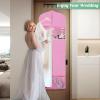 imageMISSLO 70quot Wedding Dress Garment Bag with Bride Tote Bag 8 Gusseted Wedding Dress Bags for Gowns Long 4 Pockets Dress Cover for Women PinkPink