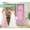 imageMISSLO 70quot Wedding Dress Garment Bag with Bride Tote Bag 8 Gusseted Wedding Dress Bags for Gowns Long 4 Pockets Dress Cover for Women PinkPink