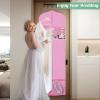imageMISSLO 70quot Wedding Dress Garment Bag with Bride Tote Bag 8 Gusseted Wedding Dress Bags for Gowns Long 4 Pockets Dress Cover for Women PinkPink