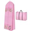 imageMISSLO 70quot Wedding Dress Garment Bag with Bride Tote Bag 8 Gusseted Wedding Dress Bags for Gowns Long 4 Pockets Dress Cover for Women PinkPink