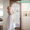 imageMISSLO 70quot Wedding Dress Garment Bag with Bride Tote Bag 8 Gusseted Wedding Dress Bags for Gowns Long 4 Pockets Dress Cover for Women PinkWhite