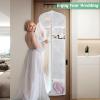 imageMISSLO 70quot Wedding Dress Garment Bag with Bride Tote Bag 8 Gusseted Wedding Dress Bags for Gowns Long 4 Pockets Dress Cover for Women PinkWhite