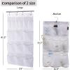 imageMISSLO 8 Pockets Mesh Shower Organizer Hanging Caddy with Rotating Hanger Quick Dry Bathroom Storage White