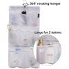 imageMISSLO 8 Pockets Mesh Shower Organizer Hanging Caddy with Rotating Hanger Quick Dry Bathroom Storage White