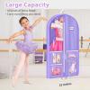 imageMISSLO All Clear Garment Bags for Dance Costumes Hanging Dance Garment Bags for Dancers with 3 Zippered Pockets Plastic Cheer Uniform Garment Bag 3 PacksPurple