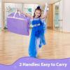 imageMISSLO All Clear Garment Bags for Dance Costumes Hanging Dance Garment Bags for Dancers with 3 Zippered Pockets Plastic Cheer Uniform Garment Bag 3 PacksPurple