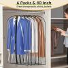 imageMISSLO All Clear Garment Bags for Hanging Clothes 40quot Suit Bags for Closet Storage Plastic Clothes Covers for Shirts Jackets Coats 6 Packs40 inch
