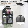 imageMISSLO Bathroom Shower Organizer Mesh Hanging Shower Caddy with Rotatable Hanger BlackBlack