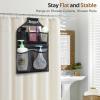 imageMISSLO Bathroom Shower Organizer Mesh Hanging Shower Caddy with Rotatable Hanger BlackBlack