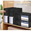 imageMISSLO Bed Sheet Organizers and Storage QueenKing Size Sheet Folder 4 Pack Linen Closet Organizer with Clear Window Blanket Storage Bags for Bedsheets Pillow Cases Towels Clothes