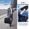 imageMISSLO Carry On Garment Bags for Travel with Shoulder Strap 43 Suit Bags for Men Travel 2 in 1 Waterproof Suit Cover with 3 Pockets for Business Trip Black