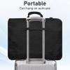imageMISSLO Carry On Garment Bags for Travel with Shoulder Strap 43 Suit Bags for Men Travel 2 in 1 Waterproof Suit Cover with 3 Pockets for Business Trip Black