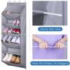 imageMISSLO Door Shoe Rack with Deep Pockets for 12 Pairs of Shoe Organizer Over the Door Hanger for Closet and Dorm Narrow Storage GreyGrey