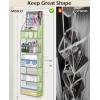 imageMISSLO Full Clear PVC Over the Door Organizer Hanging Closet Storage with 5 Large Pockets and 3 Top Plastic Pouches for Pantry Bathroom Bedroom to Store Clothes Diapers