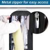 imageMISSLO Hanging Garment Bags for Travel Suit Bags for Closet Storage 50quot Moving Bags for Clothes Dress Cover for Coat Jacket Shirt Clothing BlackBlack