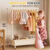 imageMISSLO Kids Clothing Rack with Basket Small Dress Up Storage Short Toddler Dress Up Rack Kids Closet for Baby Clothes WhiteWhite