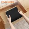 imageMISSLO King Comforters Storage Bag 120L for Blankets Clothes Sweaters Beddings Organizer with Reinfored Handles NonMetal Fabric Storage Bin Organizer Black