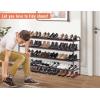 imageMISSLO Long 3 Tier Shoe Rack for Closet Shoe Organizer Storage Stackable Wide Shoe Shelf Holds 24 Pairs of Men Sneakers Women Heels Boots GreyBrown