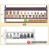 imageMISSLO Long 3 Tier Shoe Rack for Closet Shoe Organizer Storage Stackable Wide Shoe Shelf Holds 24 Pairs of Men Sneakers Women Heels Boots GreyBrown